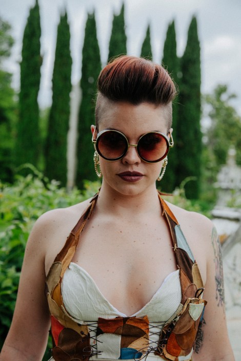 Photographer: Amy Fullam MUAH: Ryatt Fienix Bodice Designer: Nancy Couture Model: Ryatt Fienix Sunglasses: Mad Style 